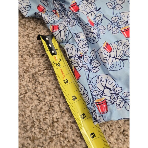 PARTY SHARKS Swim Trunks Size XL Blue Palm Solo Red Cups Print *NWT* - Picture 7 of 7